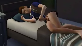 Teen Faps and Moans Quietly While Parents Are Vigilant Sims 4