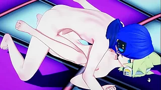 Vocaloid Yaoi - Len x Kaito hardsex in stage - Sissy crossdress Japanese Asian Manga Anime Game Porn Gay